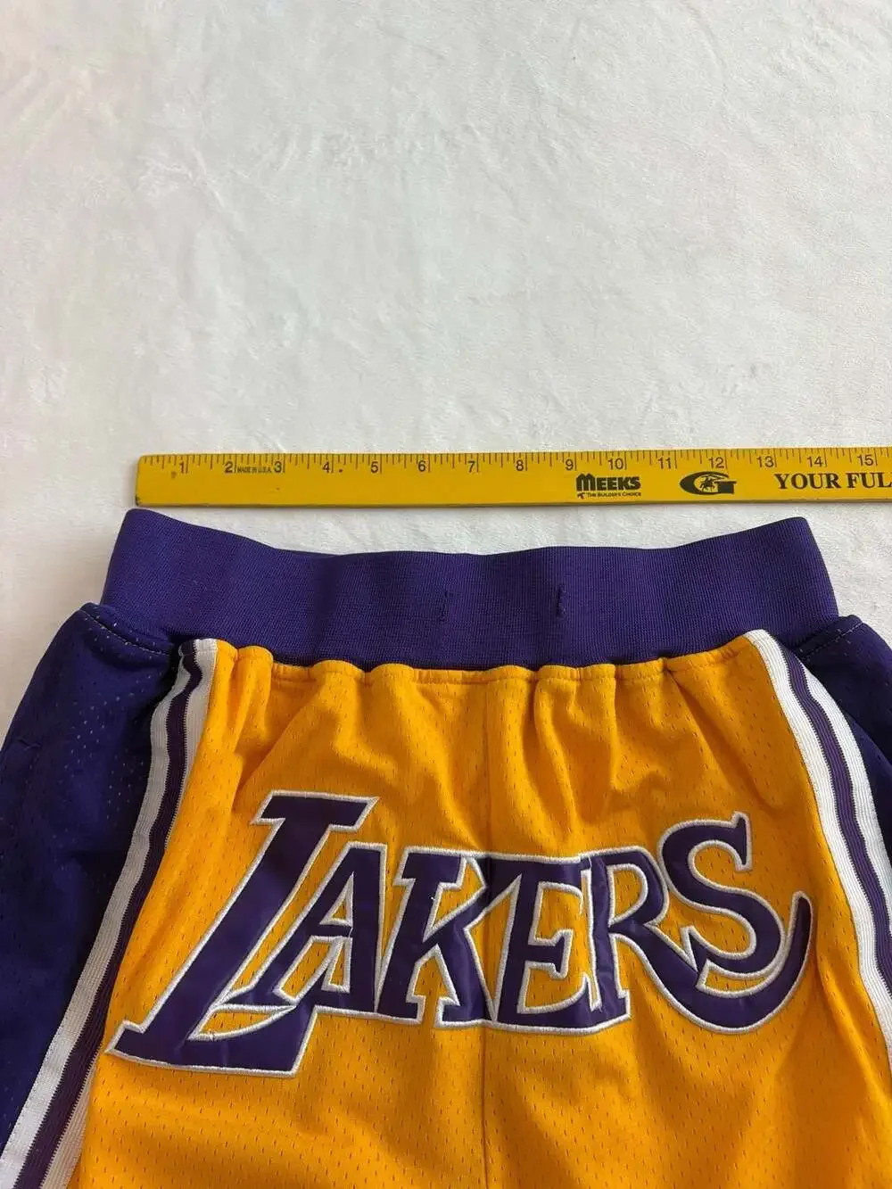 Just Don Los Angeles Lakers 1996-97 NBA Basketball Shorts READ